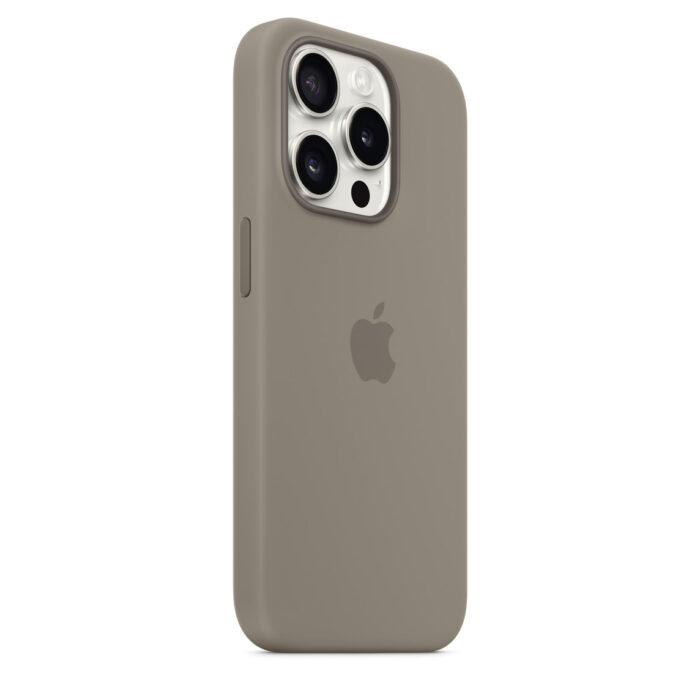 Калъф от Apple за iPhone 15 Pro Silicone Case с MagSafe - Clay - Image 4