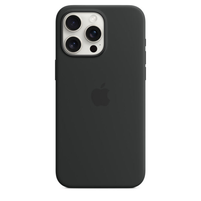 Калъф от Apple за iPhone 15 Pro Max Silicone Case с MagSafe - Black - Image 3