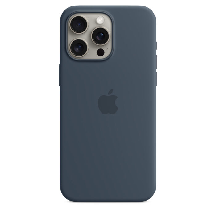 Калъф от Apple за iPhone 15 Pro Max Silicone Case с MagSafe - Storm Blue - Image 1