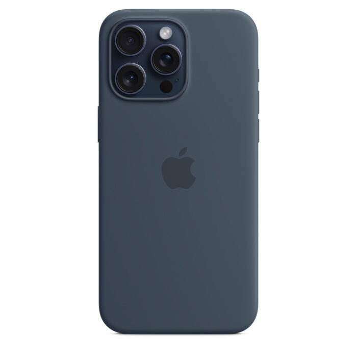 Калъф от Apple за iPhone 15 Pro Max Silicone Case с MagSafe - Storm Blue - Image 3