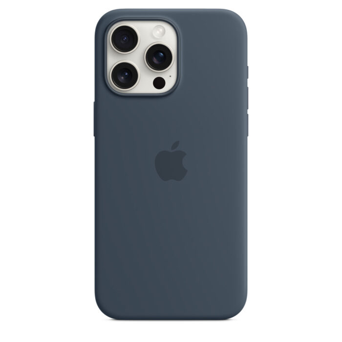 Калъф от Apple за iPhone 15 Pro Max Silicone Case с MagSafe - Storm Blue - Image 4