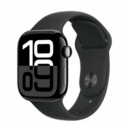 Apple Watch S10 GPS 42mm Jet Black Alu Case with Black Sport Band - M/L