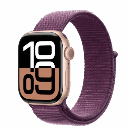 Apple Watch S10 GPS 42mm Rose Gold Alu Case with Plum Sport Loop