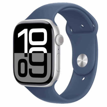 Apple Watch S10 GPS 46mm Silver Alu Case with Denim Sport Band - M/L