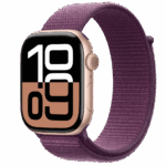 Apple Watch S10 GPS 46mm Rose Gold Alu Case with Plum Sport Loop