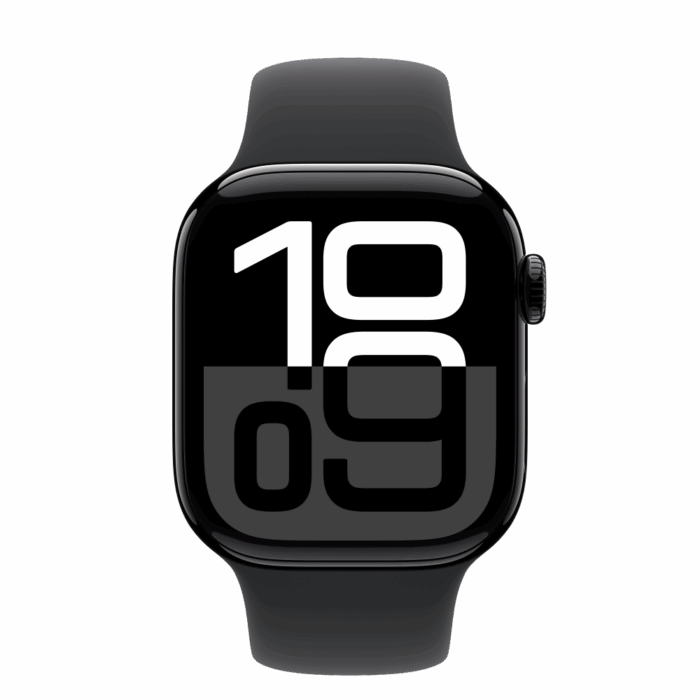 Apple Watch S10 Cellular 42mm Jet Black Alu Case with Black Sport Band - M/L - Image 3