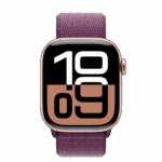 Apple Watch S10 Cellular 42mm Rose Gold Alu Case with Plum Sport Loop - Image 2