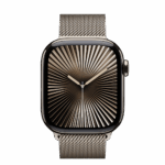 Apple Watch S10 Cellular 42mm Natural Titanium Case with Natural Milanese Loop - Image 3