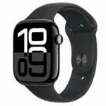 Apple Watch S10 Cellular 46mm Jet Black Alu Case with Black Sport Band - S/M