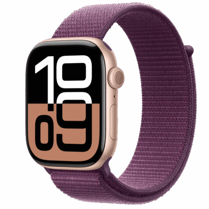 Apple Watch S10 Cellular 46mm Rose Gold Alu Case with Plum Sport Loop