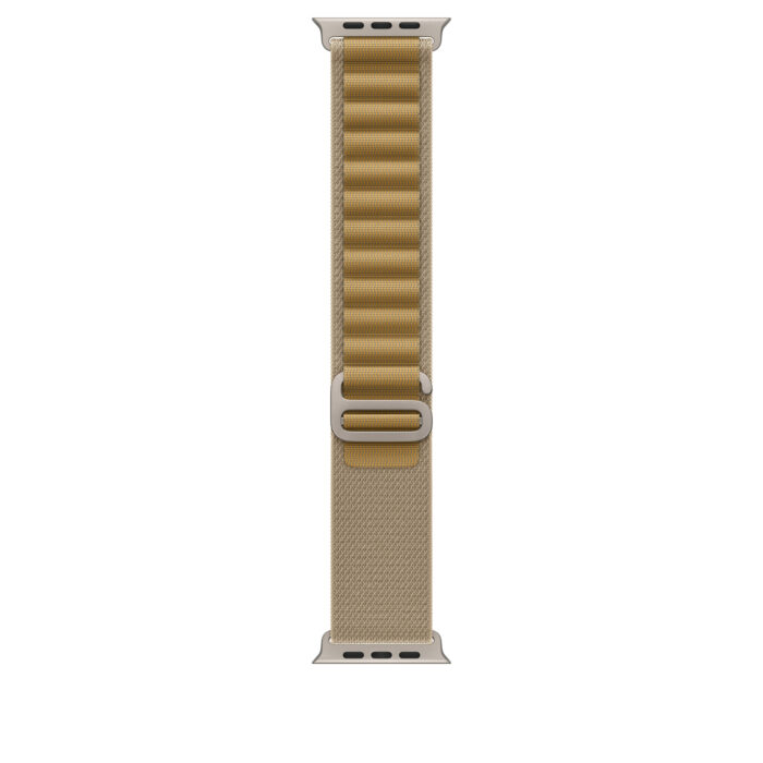 Apple Watch Ultra2 v2 Cellular 49mm Natural Titanium Case with Tan Alpine Loop - Small - Image 3