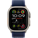 Apple Watch Ultra2 v2 Cellular 49mm Natural Titanium Case with Blue Trail Loop - M/L - Image 2