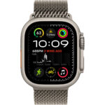 Apple Watch Ultra2 v2 Cellular 49mm Natural Titanium Case with Natural Titanium Milanese Loop - L - Image 3
