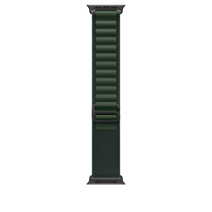 Apple Watch Ultra2 v2 Cellular 49mm Black Titanium Case with Dark Green Alpine Loop - Large - Image 3