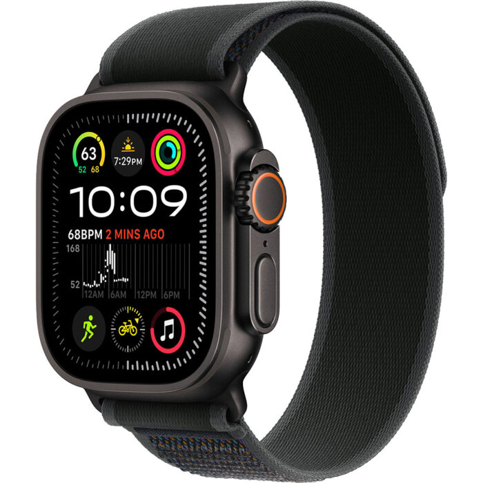 Apple Watch Ultra2 v2 Cellular 49mm Black Titanium Case with Black Trail Loop - S/M - Image 1