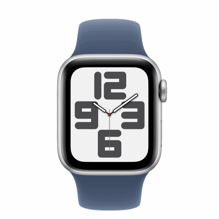 Apple Watch SE2 v3 GPS 40mm Silver Alu Case with Denim Sport Band - S/M - Image 2