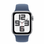 Apple Watch SE2 v3 GPS 40mm Silver Alu Case with Denim Sport Band - M/L - Image 3