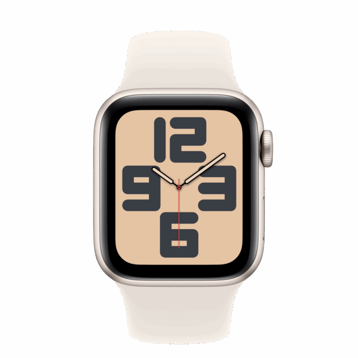 Apple Watch SE2 v3 GPS 40mm Starlight Alu Case with Starlight Sport Band - S/M - Image 2