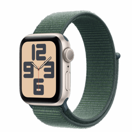 Apple Watch SE2 v3 GPS 40mm Starlight Alu Case with Lake Green Sport Loop