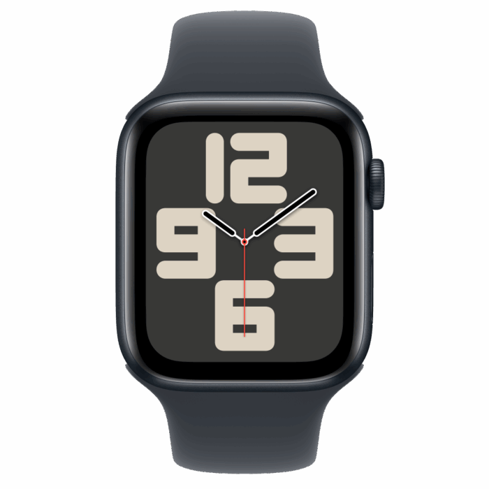 Apple Watch SE2 v3 GPS 44mm Midnight Alu Case with Midnight Sport Band - S/M - Image 3