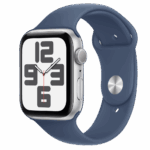 Apple Watch SE2 v3 GPS 44mm Silver Alu Case with Denim Sport Band - S/M