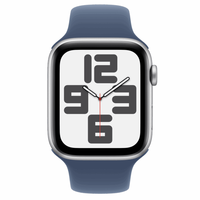 Apple Watch SE2 v3 GPS 44mm Silver Alu Case with Denim Sport Band - M/L - Image 3