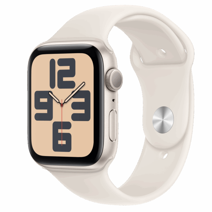 Apple Watch SE2 v3 GPS 44mm Starlight Alu Case with Starlight Sport Band - M/L - Image 1