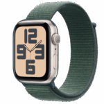 Apple Watch SE2 v3 GPS 44mm Starlight Alu Case with Lake Green Sport Loop