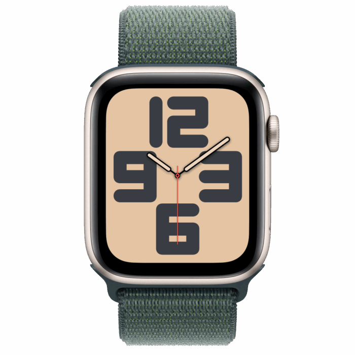 Apple Watch SE2 v3 GPS 44mm Starlight Alu Case with Lake Green Sport Loop - Image 3