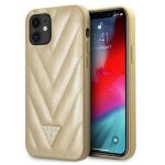 Калъф Guess V Quilted Case for iPhone 12 mini 5.4 Gold