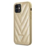 Калъф Guess V Quilted Case for iPhone 12 mini 5.4 Gold - Image 2