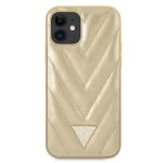Калъф Guess V Quilted Case for iPhone 12 mini 5.4 Gold - Image 3