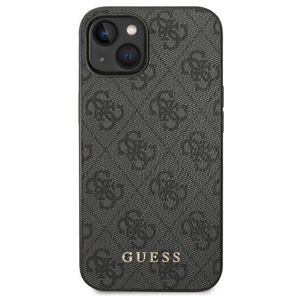 pol_po_guess-guhcp14sg4gfgr-iphone-14-6-1-szary-grey-hard-case-4g-metal-gold-logo-120733_3.jpg Калъф от Guess 4G Case за iPhone 14 Brown - Image 3