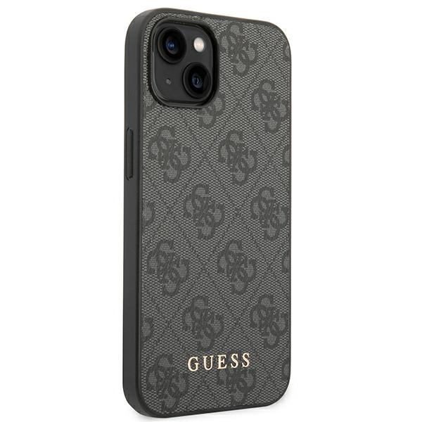 pol_po_guess-guhcp14sg4gfgr-iphone-14-6-1-szary-grey-hard-case-4g-metal-gold-logo-120733_4.jpg Калъф от Guess 4G Case за iPhone 14 Brown - Image 4