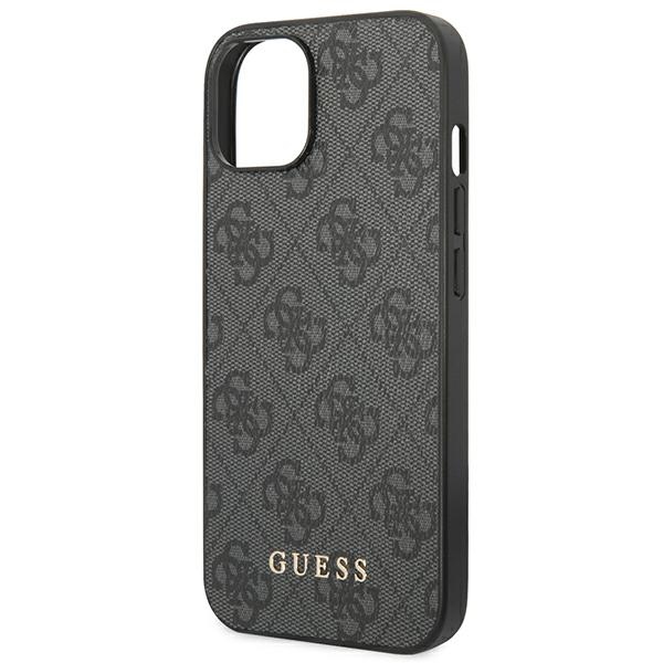 pol_po_guess-guhcp14sg4gfgr-iphone-14-6-1-szary-grey-hard-case-4g-metal-gold-logo-120733_6.jpg Калъф от Guess 4G Case за iPhone 14 Brown - Image 6