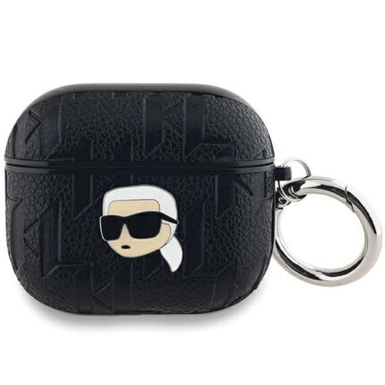 Калъф от Karl Lagerfeld PU Embossed Karl Head Case for AirPods 3 Black
