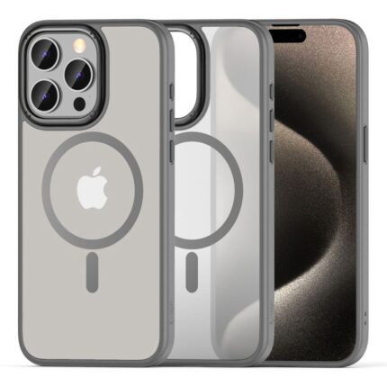 Калъф от Tech-Protect 
MagMat 2 MagSafe case за iPhone
15 Pro Max - titanium matte