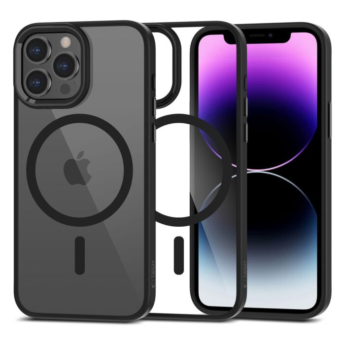 Калъф от Tech-Protect
MagMat MagSafe iPhone 13 Pro
Max Case - Clear Black - Image 1