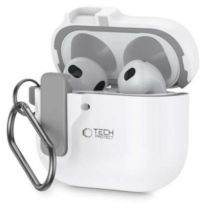 Калъф от Tech-
Protect Slim Hook Case за 
AirPods 4 - White
