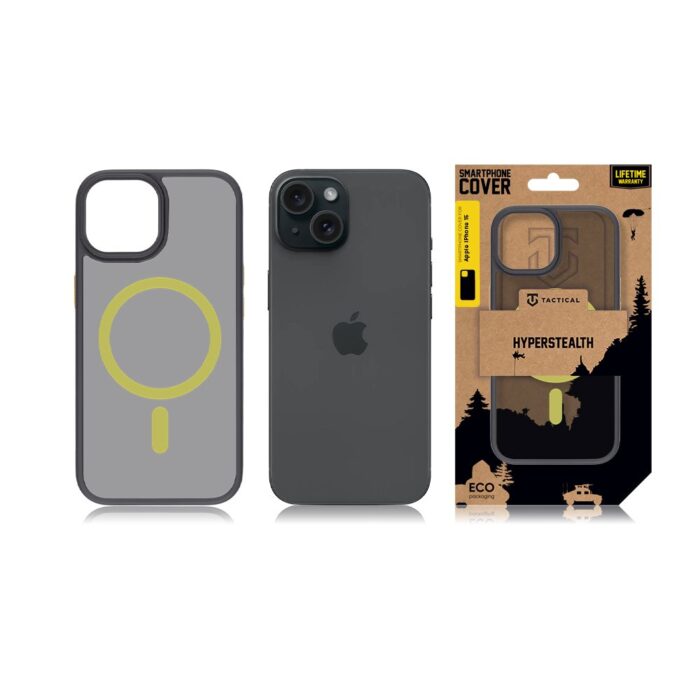 Tactical MagForce Hyperstealth 2.0 Cover for iPhone 15 Black/Yellow - Image 3