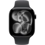 Apple Watch Series 11 GPS + Cellular 46mm Jet Black Aluminium Case with Black Sport Band - M/L - Image 2