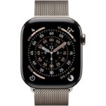 Apple Watch Series 11 GPS + Cellular 46mm Natural Titanium Case with Natural Milanese Loop - M/L - Image 2