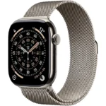 Apple Watch Series 11 GPS + Cellular 46mm Natural Titanium Case with Natural Milanese Loop - S/M