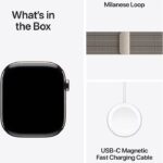 Apple Watch Series 11 GPS + Cellular 46mm Natural Titanium Case with Natural Milanese Loop - M/L - Image 3