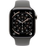 Apple Watch Series 11 GPS + Cellular 42mm Natural Titanium Case with Stone Grey Sport Band - M/L - Image 9
