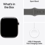 Apple Watch Series 11 GPS + Cellular 42mm Natural Titanium Case with Stone Grey Sport Band - M/L - Image 3