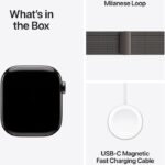 Apple Watch Series 11 GPS + Cellular 46mm Slate Titanium Case with Slate Milanese Loop - M/L - Image 2