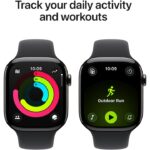 Apple Watch Series 11 GPS + Cellular 42mm Slate Titanium Case with Black Sport Band - S/M - Image 9