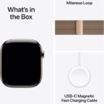 Apple Watch Series 11 GPS + Cellular 42mm Gold Titanium Case with Gold Milanese Loop - Image 4