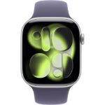 Apple Watch Series 11 GPS 46mm Silver Aluminium Case with Purple Fog Sport Band - M/L - Image 2